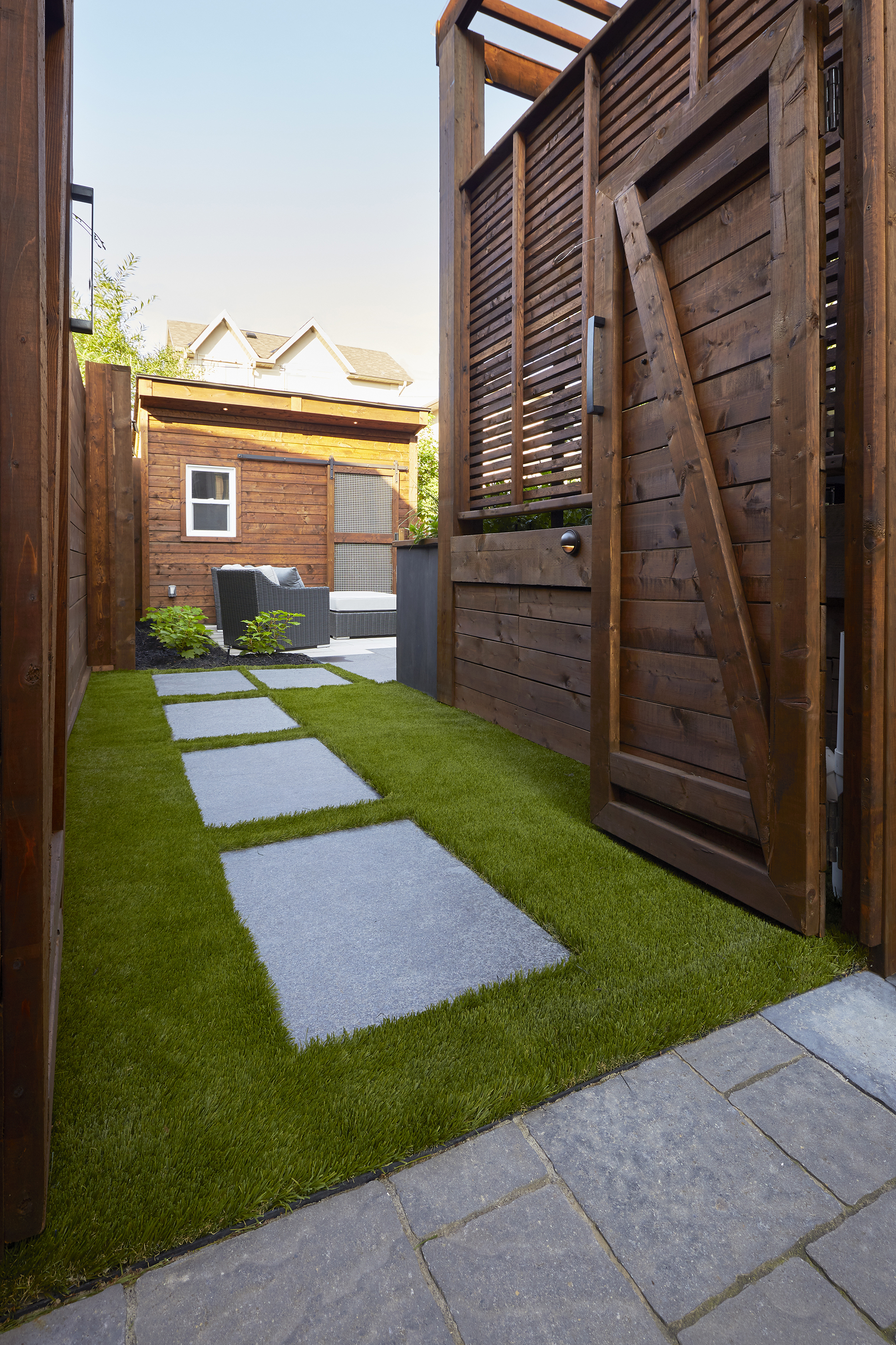 Residential garden for a modern urban house